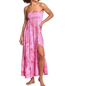 Maaji Tropicalia Aubrey Convertible S Small Pink Lavender strapless Dress Skirt
